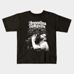 Argentina Campeón Black Metal Kids T-Shirt